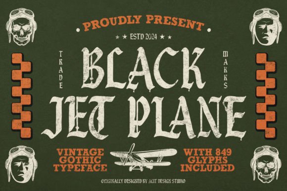 Black Jet Plane: A Bold Font for Polished Branding