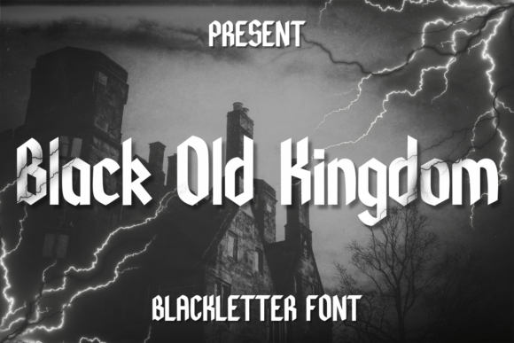 Black Old Kingdom Font for Editorial Design