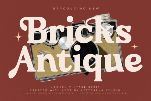 Bricks Antique: A Timeless Serif Font for Handmade Creations
