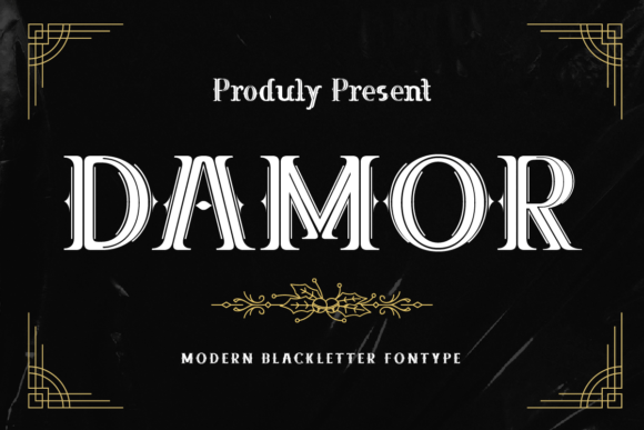 Damor Font for Vintage Modern Branding