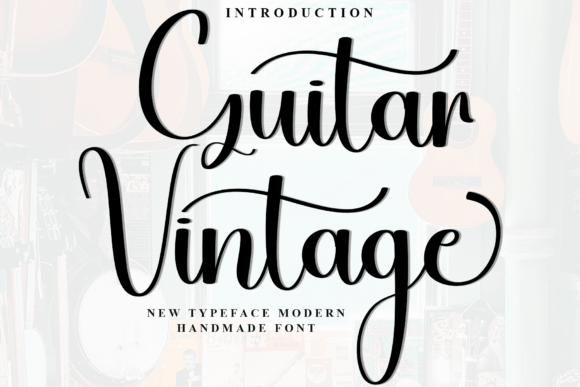 Guitar Vintage: A Festive Font for Branding Magic