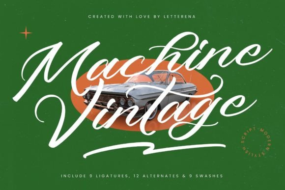 Machine Vintage: A Luxurious Script Font for Web Design