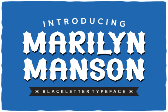 Marilyn Manson Font for Editorial Design
