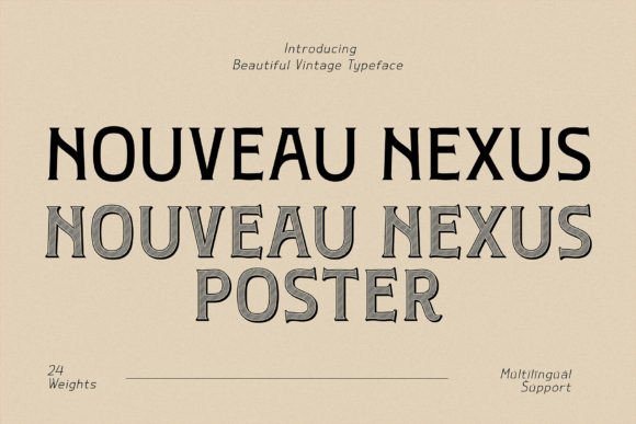 Nouveau Nexus Font for Editorial Design