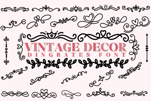 Vintage Decor: A Dingbat Font for Timeless Design