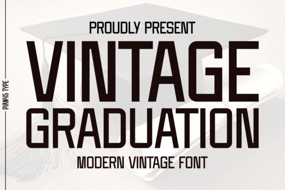 Vintage Graduation Font for Timeless Editorial Design