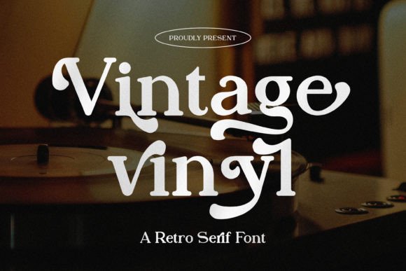 Vintage Vinyl Serif Font for Editorial Design