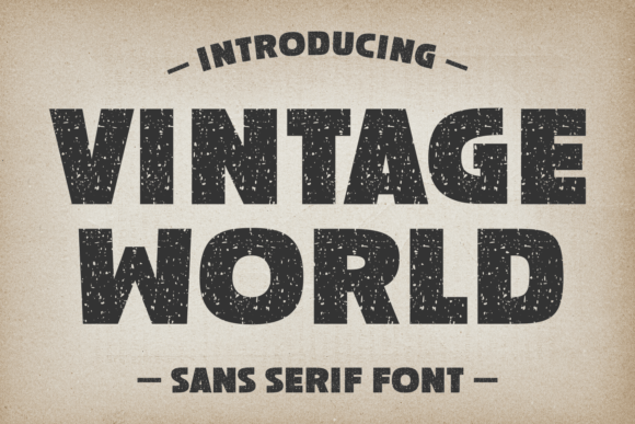 Vintage World: A Minimalist Font for Modern Campaigns